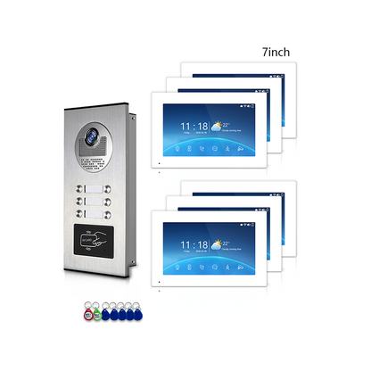 ANJIELO SMART 1-to-12 – Independent Intercom, No Interference | 4-Wire Video Intercom: 1080P Night Vision, 3-Way Unlock, Digital Photo Frame
