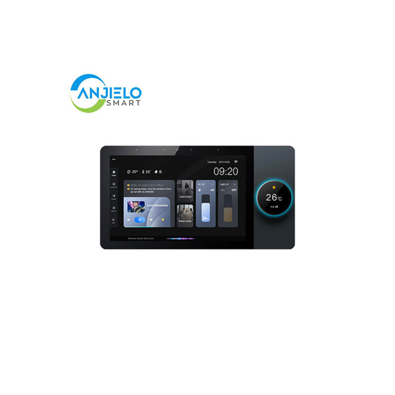 Anjielo Smart Home Wide Automatic Control System with 8-Inch Touchscreen, Knobs & Dual Base Units by Anjielo, Support 6 Language(English,Russian, Arabic, Persian, Polish, Portuguese)