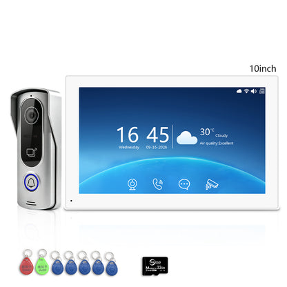 ANJIELO 2-Wire Tuya Smart Video Intercom System | 1080P Wired Video Doorbell with Touch Screen Monitor, RFID Card Unlock, Infrared Night Vision, Motion Detection, Remote Unlock