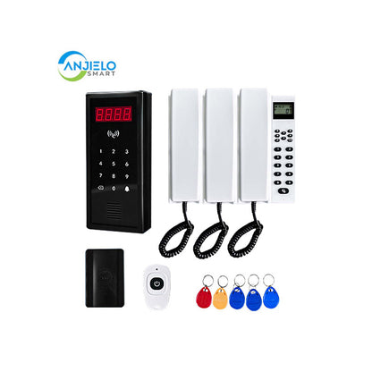 Anjielo Smart Home Wireless Video intercom Systems Freely communicate ,Wireless Unlocking Convenient ,Up to 9999 User