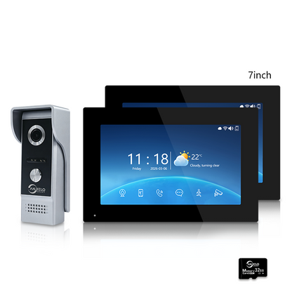 Anjielo Smart 4-Line Smart Video Intercom System with Tuya App Two-Way Audio Motion Detection and Remote Home Monitoring