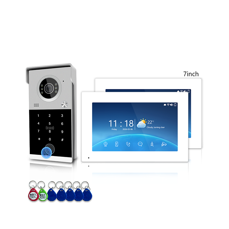 ANJIELO 4-Wire Fully Digital Video Intercom System: Clear Night Vision, Multi-Unit Intercom, Tuya Smart Ecosystem