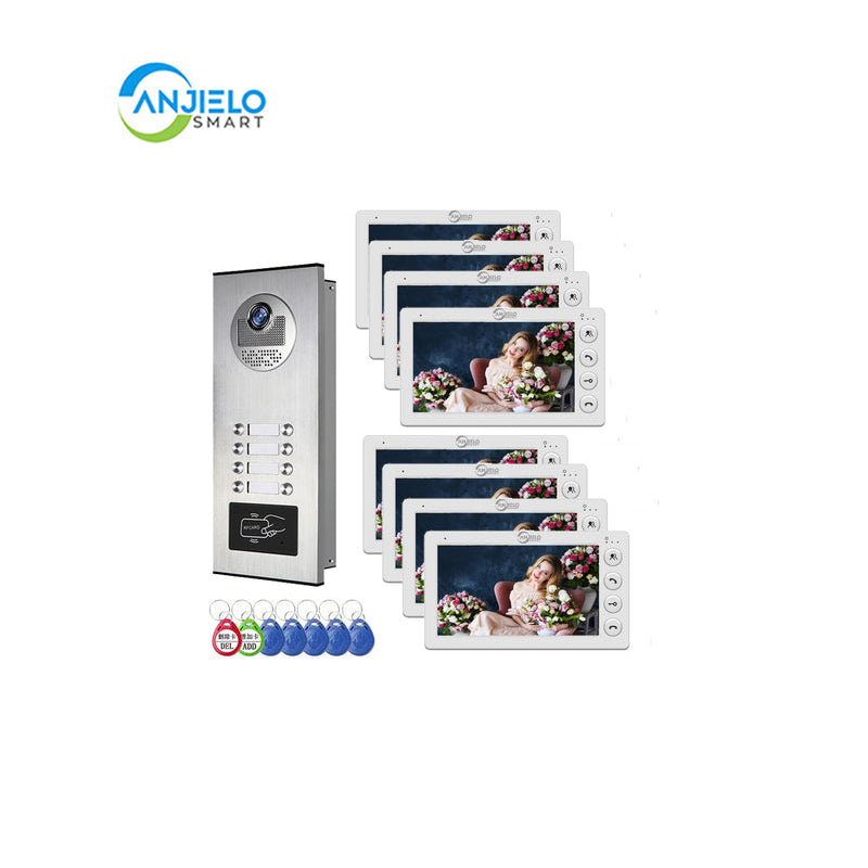 Anjielo Smart Home Seamless Building Communication with Anjielo Smart Building Video Intercom System - Real-time Monitoring & Expands Up to 12 Units