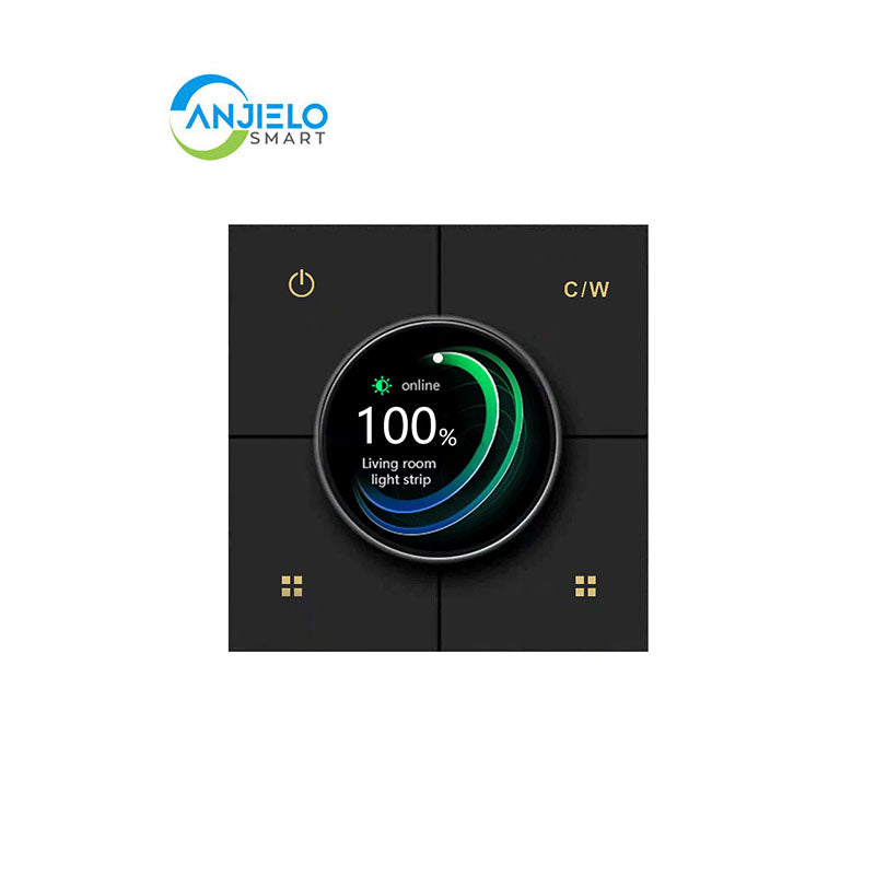 Anjielo Smart Home 4 Switch for Walls with Remote App Control and Dimming Functionality