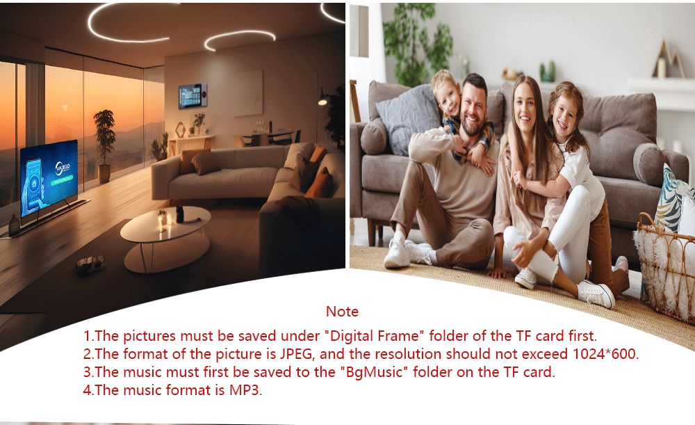 Anjielo Newest 4 wire Video Intercom System With Photo Frame Video Doorbell Motion Detection 5 in 1 unlocking Video Doorphone with Infrared Night Vision for Home and Villa