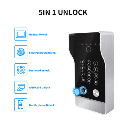 Anjielo Smart Home Large Size FHD 1080P Tuya Smart WiF Video Door phone Doorbell Camera with RFID Card unlcok Fingerprint and Passcode unlock for the Apartment Intercom System for Home Villa