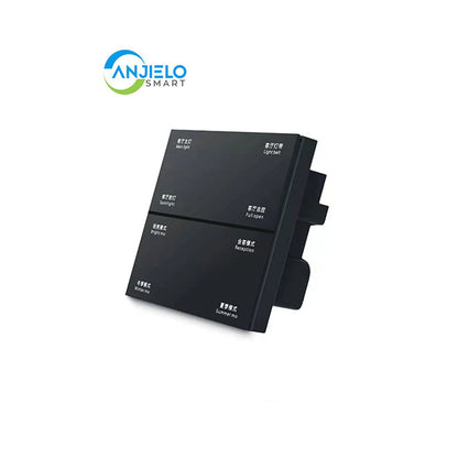 Anjielo Smart Home Zero-fire 8-key Zigbee Smart Switch for Tuya Smart Home Multi-Function Wall Light Gateway 240v Compatible Smart Life