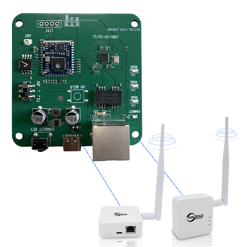 Anjielo Smart Home WiFi HaLow+WiFi Module Type-C Interface Power Supply Long Distance Through Wall Transmission Module