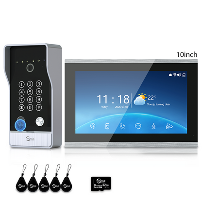 Anjielo 7/10 Inch 4-Line Video Intercom System Five-in-One Unlocking Tuya APP Remote Control
