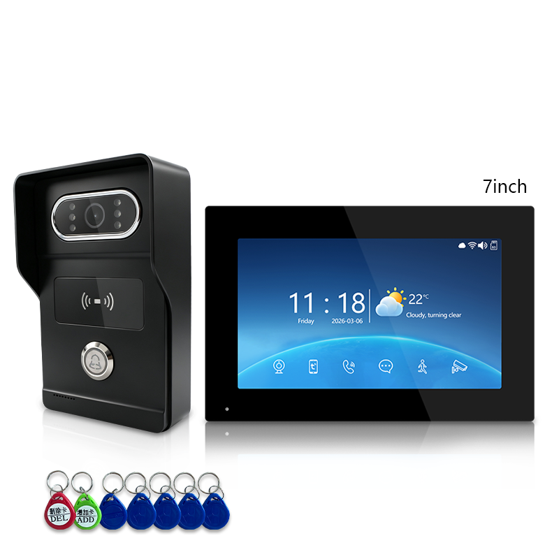 Anjielo Smart 4-Wire Video Intercom Doorbell System 2-Way Audio Night Vision Motion Alert & Digital Photo Frame& Home Intercom
