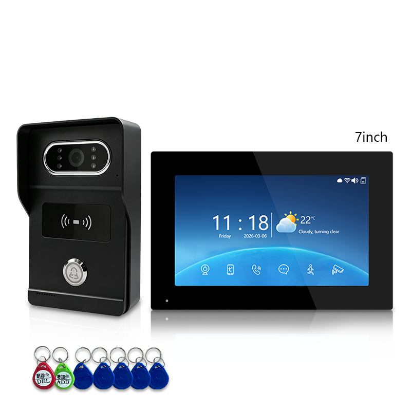 Smart 4-Wire Video Intercom Doorbell 2-Way Audio Night Vision Motion Alert & Digital Photo Frame& Home Intercom