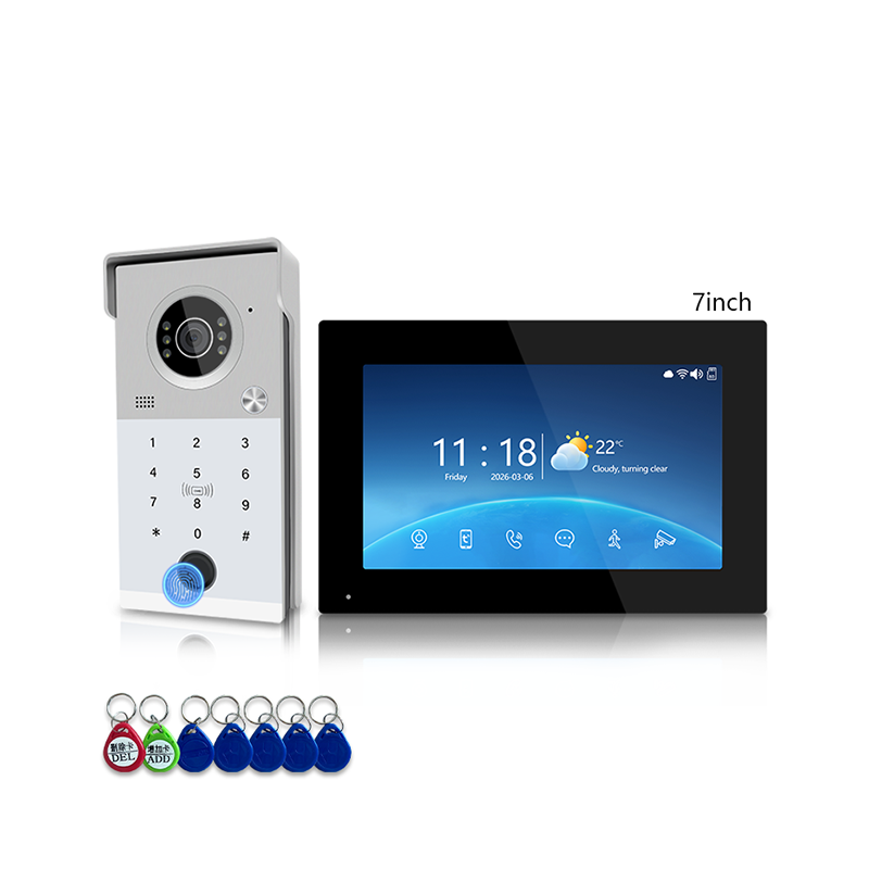 ANJIELO 4-Wire Fully Digital Video Intercom System: Clear Night Vision, Multi-Unit Intercom, Tuya Smart Ecosystem