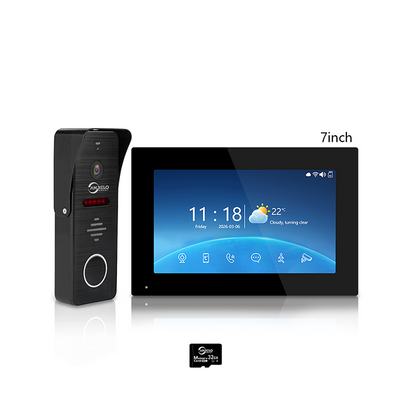 ANJIELO 4-Wire Video Intercom System – 7"/10" Indoor Monitor, Night Vision, Motion Detection, Two-Way Audio, Tuya/Smart Life App, IP65 Weatherproof Door Station with Rain Cover