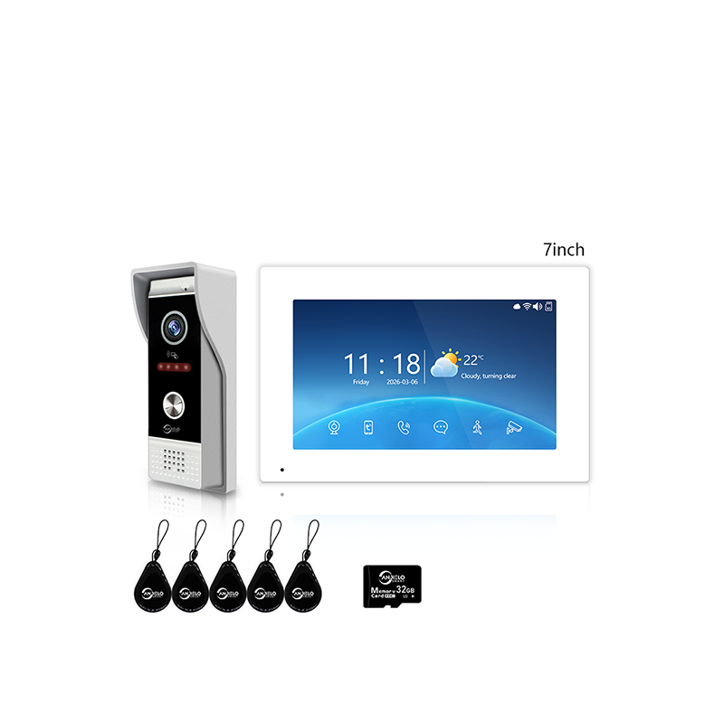Anjielo 1080P WiFi Smart Video Intercom | Tuya App, 3-in-1 Functions, Remote Unlock & Motion Detection for Home & Apartment