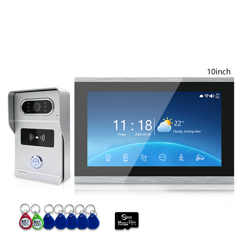 Smart 4-Wire Video Intercom Doorbell 2-Way Audio Night Vision Motion Alert & Digital Photo Frame& Home Intercom