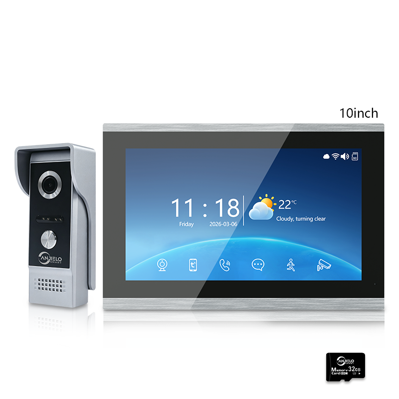 Anjielo Smart 4-Line Smart Video Intercom System with Tuya App Two-Way Audio Motion Detection and Remote Home Monitoring