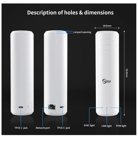 Outdoor Anjielo Smart Wi-Fi Range Extender - Advanced Signal Amplification for Extended Coverage