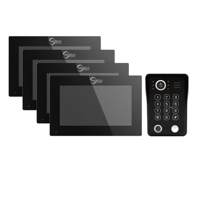 Anjielo Smart Wifi Doorbell Cam Video Intercom System by Tuya - 1080p HD Security and Multiple Unlock Options Including RFID Cards