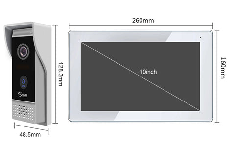 Tuya WiFi Video Doorbell with FHD 1080p Resolution - Color Touchscreen and Outdoor Use & Motion Detection for Enhanced Home Security