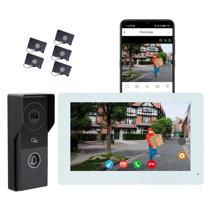 Anjielo Smart Home WiFi Smart Doorphone System by Anjielo Smart 2-Wire Installation with High Definition 1080P Camera and Large 10” Display