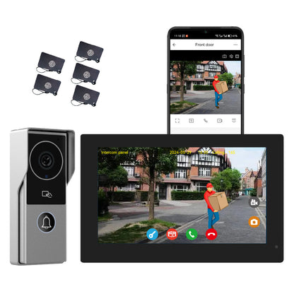 Anjielo Smart Home WiFi Smart Doorphone System by Anjielo Smart 2-Wire Installation with High Definition 1080P Camera and Large 10” Display