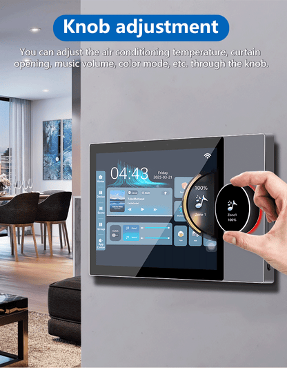 Anjielo Smart Home 10 Inch Wi-Fi & Zigbee Compatible Smart Home Touchscreen Control Panel with Integrated Amplifier and Remote Support ,Support 6 Languages and Google Alexa