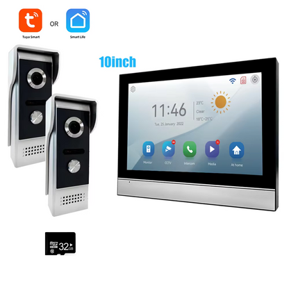 Anjielo Smart Home Tuya Smart 1080P IP Video Intercom - Secure Wi-Fi Enabled Doorbell Cam with Motion Detection