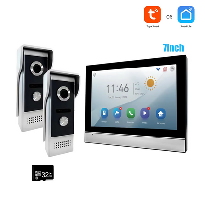 Anjielo Smart Home Tuya Smart 1080P IP Video Intercom - Secure Wi-Fi Enabled Doorbell Cam with Motion Detection