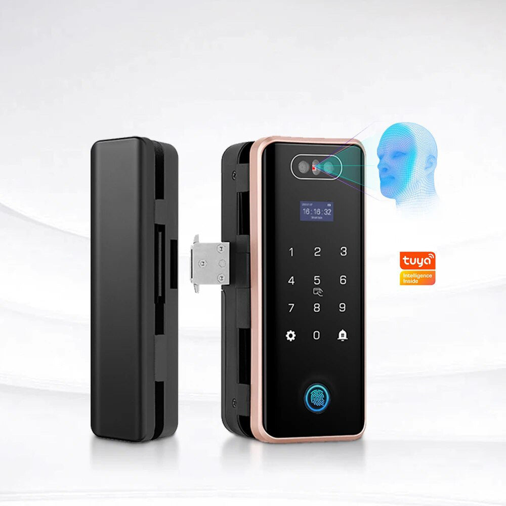 Anjielo Smart Home Intelligent 3D Face Recognition Door Lock - Secure & User Friendly Glass Entry Systems