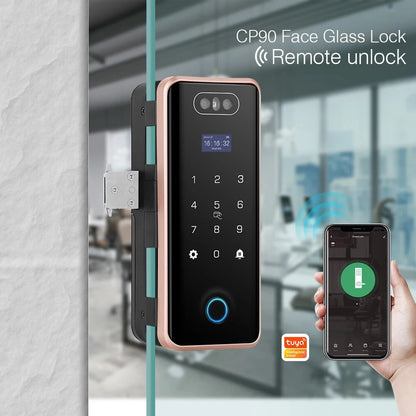 Anjielo Smart Home Intelligent 3D Face Recognition Door Lock - Secure & User Friendly Glass Entry Systems