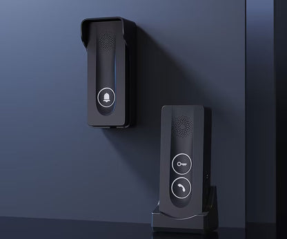Built-In Wireless Doorbell with Two-Way Intercom and Remote Unlock Function - No Wiring Required