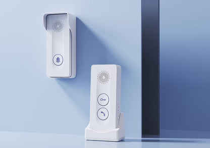 Built-In Wireless Doorbell with Two-Way Intercom and Remote Unlock Function - No Wiring Required