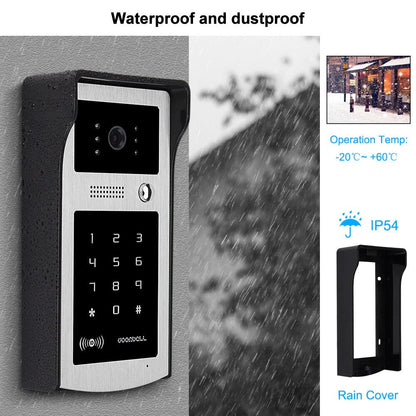 Anjielo Smart Home Wired Doorbell RFID Video Camera Support Card Password Unlock