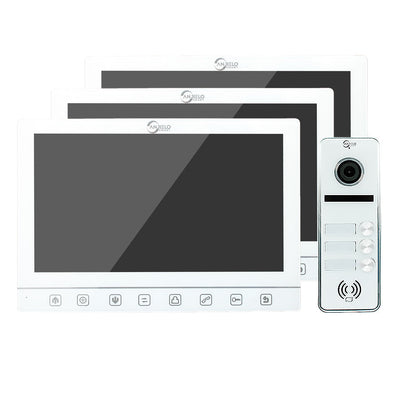 Anjielo Smart Screen Touch Button Doorbell with 7 Inch Display - 2-Door & 3-Door Options for Apartments