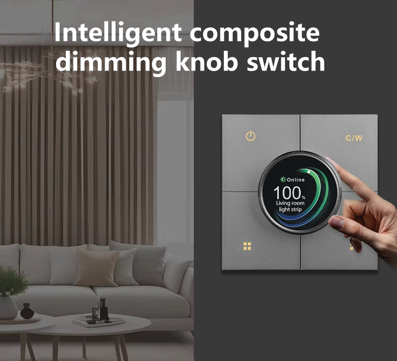 Anjielo Smart Home 4 Switch for Walls with Remote App Control and Dimming Functionality