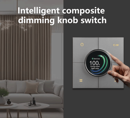 Anjielo Smart Home 4 Switch for Walls with Remote App Control and Dimming Functionality