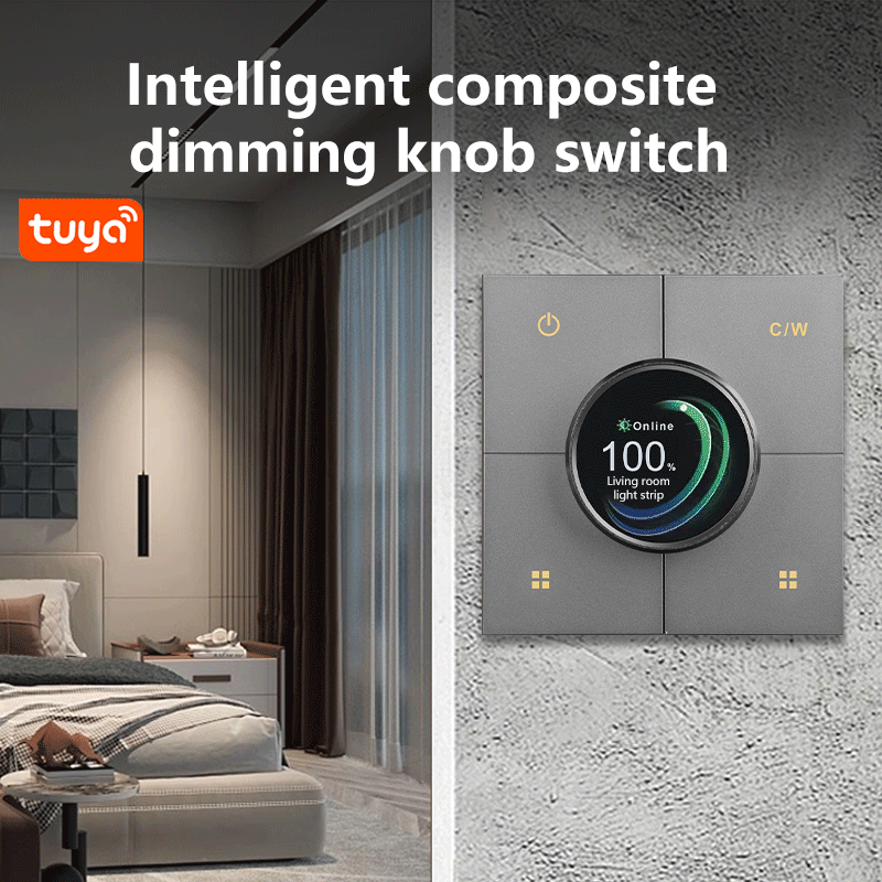 Anjielo Smart Home 4 Switch for Walls with Remote App Control and Dimming Functionality
