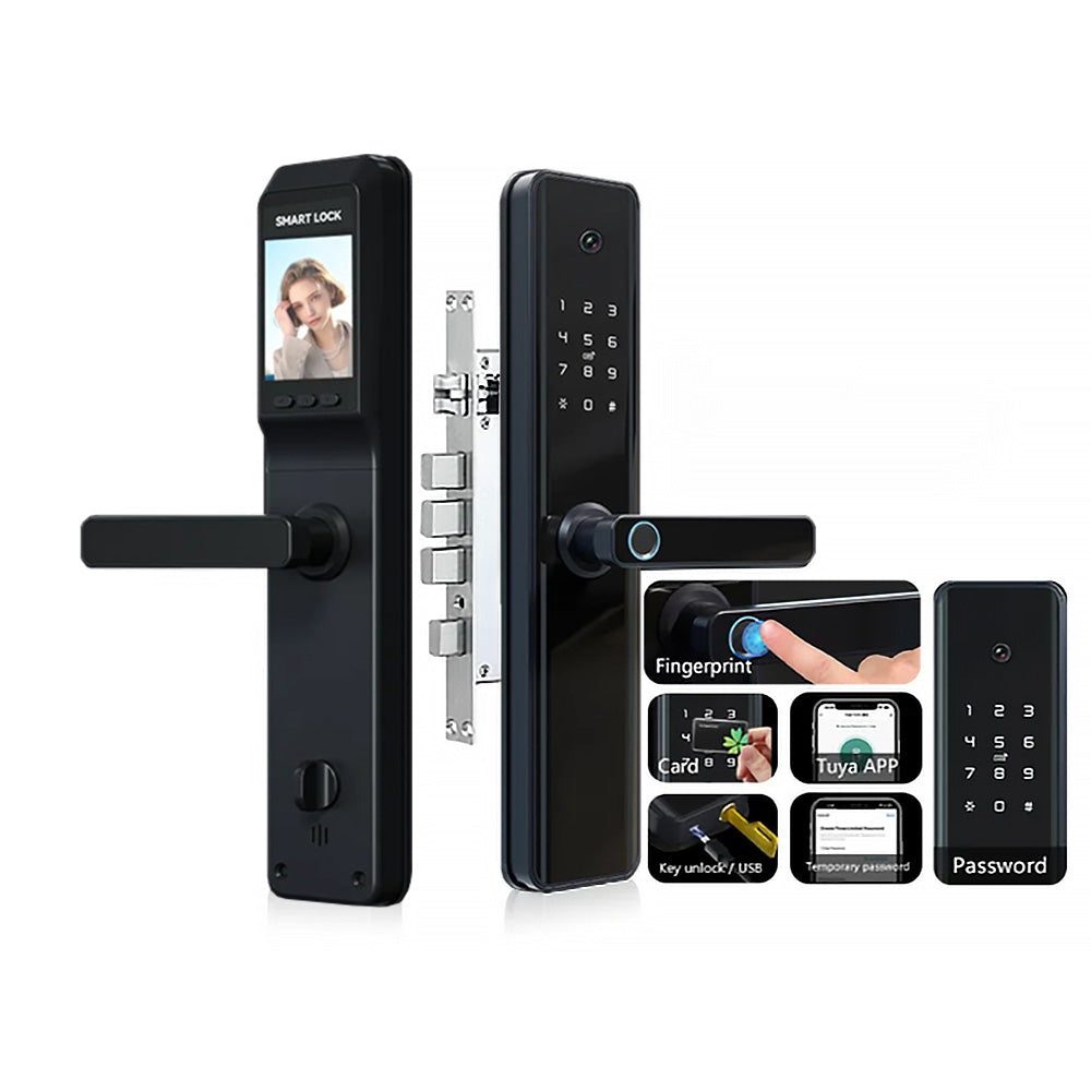 Anjielo Smart Home Wi-Fi Enabled Biometric Entry System Secure Smart Door Lock with Remote Accessibility in Various Languages