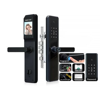 Anjielo Smart Home Wi-Fi Enabled Biometric Entry System Secure Smart Door Lock with Remote Accessibility in Various Languages