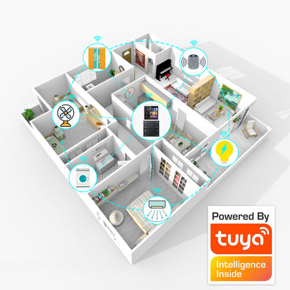 Anjielo Smart Home Tuya 4-Inc Smart Home Control Panel LCD Touch  Switch House Homekit Domotica Remote Home Automation WIFI all tuya Central Controller