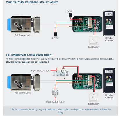ANJIELO SMART Tuya Smart 7 inch touch screenWIFI Halow Video Doorphone Intercom System Door Bell Password Access Record Snapshot External Memory for Home Apartment