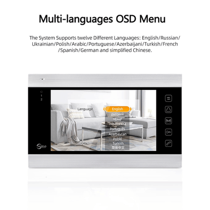 Anjielo Smart  7'' WIFI Smart Tuya Video Door Phone Intercom System with 1080P/AHD Doorbell Recording, Support iOS/Android Remote Unlock