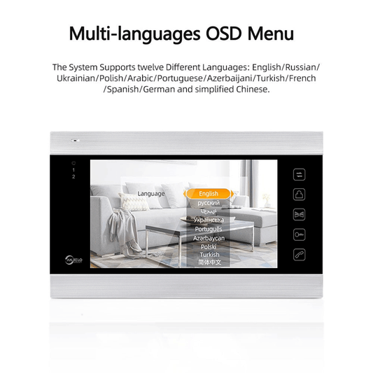 Anjielo Smart  7'' WIFI Smart Tuya Video Door Phone Intercom System with 1080P/AHD Doorbell Recording, Support iOS/Android Remote Unlock