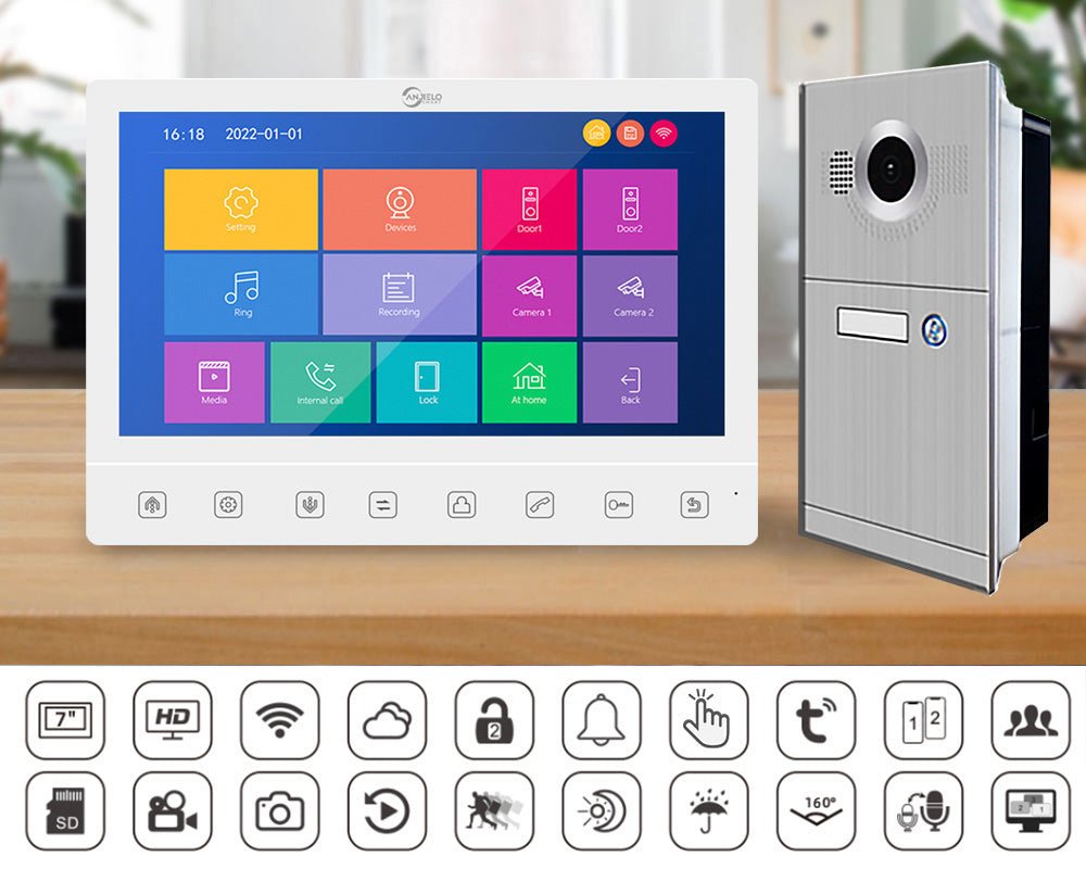 Anjielo 10 inch Tuya Smart Video Intercom Video Interphone Doorbell Camera 1080P AHD WiFi Video Intercom for Home Security