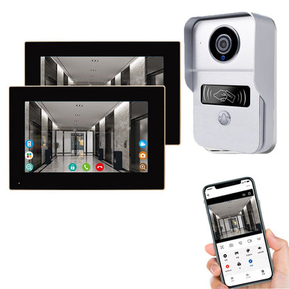 Anjielo Smart 1080P Video Entry Doorphone Door Camera TUYA Wireless Wifi Video Doorbell System, Video Intercom Kits for Home Villa Apartment