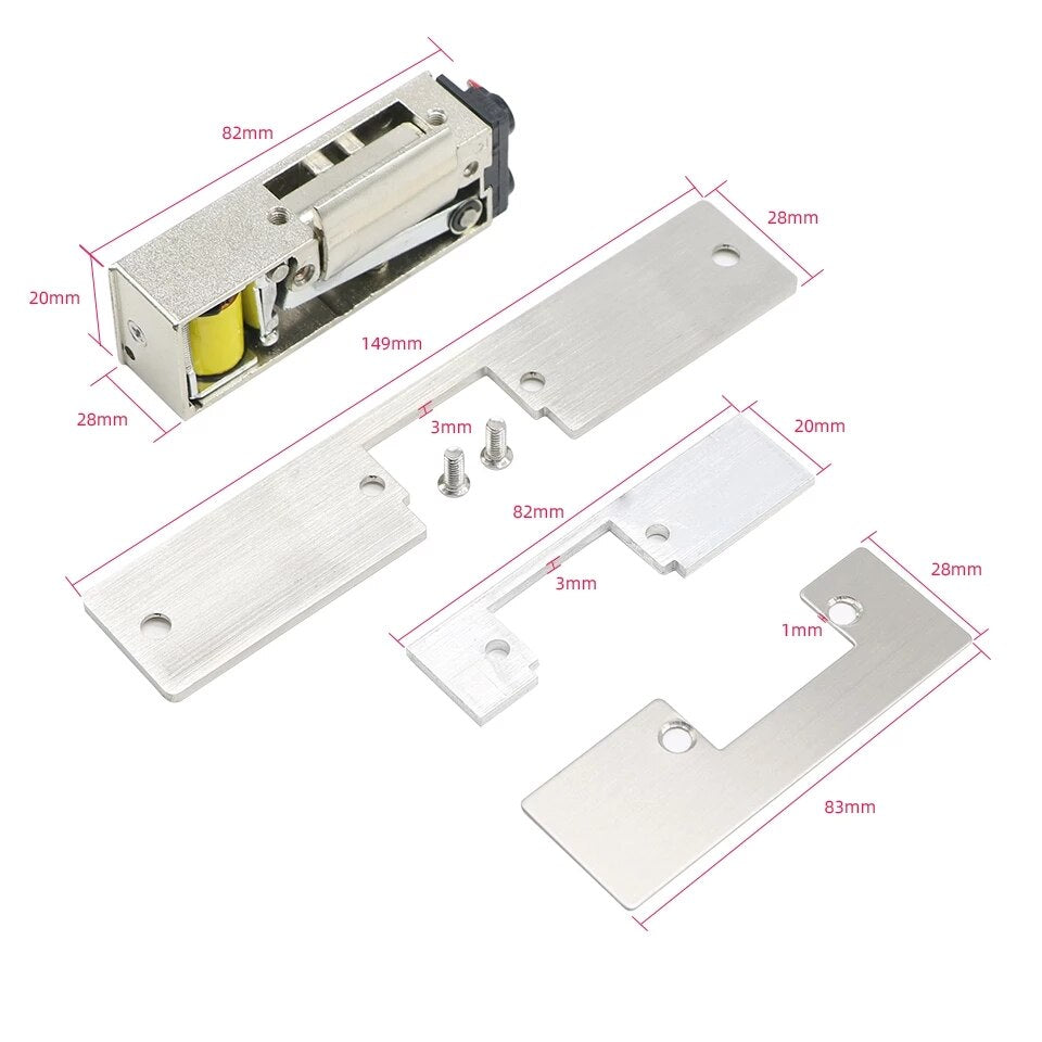 Anjielo Smart Door Lock Door Access System for Home Gate Electric Power Supply Control Miniature Power/Electric Lock Power/Access Control System