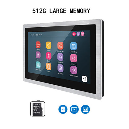 Anjielo Tuya DVR 1080P smart home Doorbell 10 inch Video Intercoms For Control System WiFi Video 4 independent screens IP doorbell