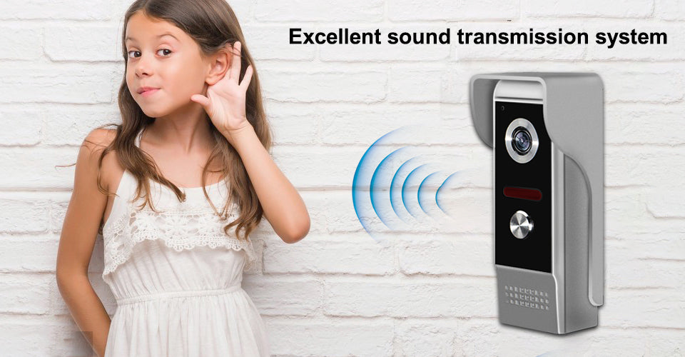 Anjielo Smart 7 Inch Home Video Intercom Video Doorbell for Apartment Monitor Night Vision Doorbell Camera with Motion Detection for Home