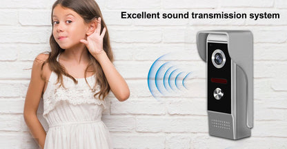 Anjielo Smart 7 Inch Home Video Intercom Video Doorbell for Apartment Monitor Night Vision Doorbell Camera with Motion Detection for Home