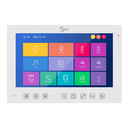 AnjieloSmart 7 inch 1080P WiFi Video Doorbell Camera Tuya Smart Home Video Intercom with Night Vision Motion Detection Camera for Home Security